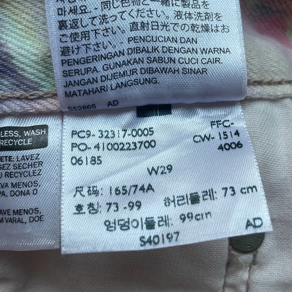 Levi's 501 Rare Button Fly Distressed Cut-Off Raw Hem Grunge Tie Dye Shorts - Picture 15 of 16